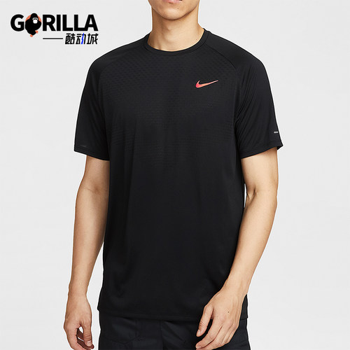 Nike/耐克正品Dri-FIT 男士套头跑步透气户外运动短袖HV2129-010