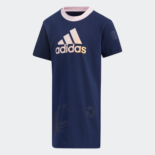 印花连衣裙Adidas/阿迪达斯短袖