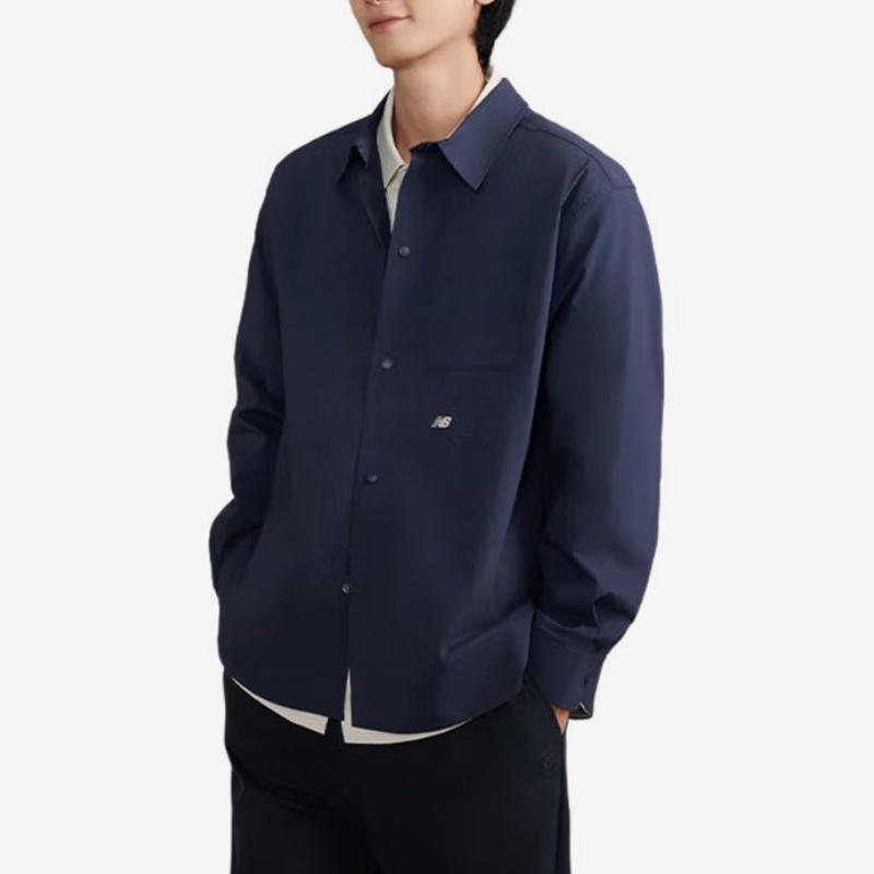 New Balance/NB正品秋季新款男子运动翻领长袖衬衫AMJ43300-ECL