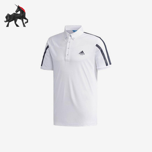 Adidas/阿迪达斯正品男士条纹简约运动透气短袖Polo衫DJ3591