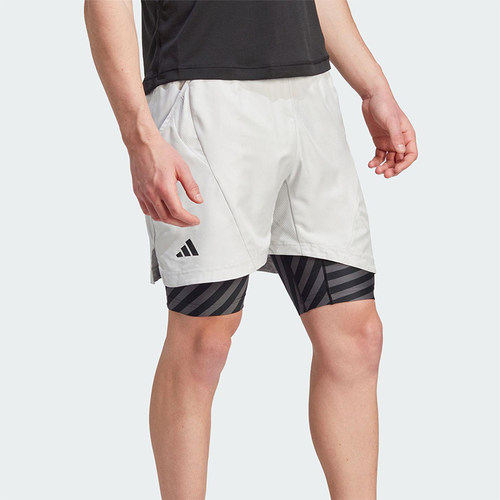 Adidas/阿迪达斯正品AeroreadyTwo-In-OnePro网球经典短裤IU3204