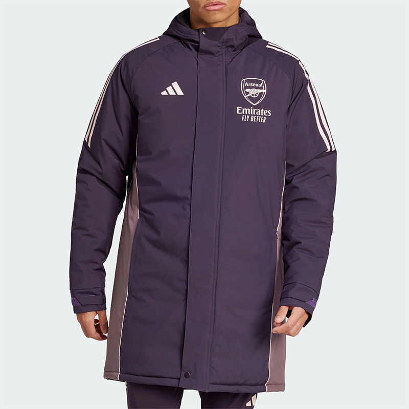 阿迪达斯男士拼接保暖宽松棉服