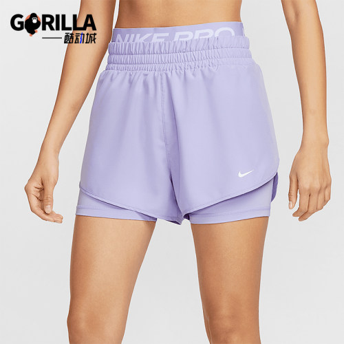 Nike/耐克正品Pro Dri-FIT女士训练运动经典二合一短裤HJ1205-533