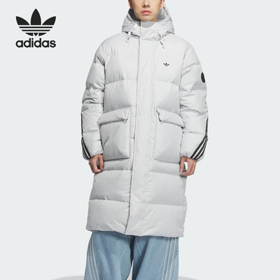 阿迪达斯男女长款羽绒服