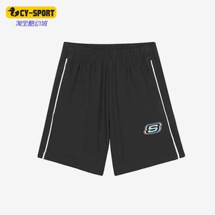 儿童梭织透气休闲松紧运动短裤 夏季 P223G075 斯凯奇正品 Skechers