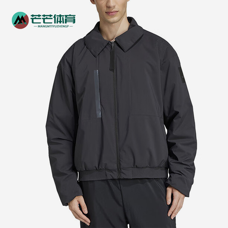 Adidas/阿迪达斯正品运动男士翻领经典拉链宽松棉服JD6663