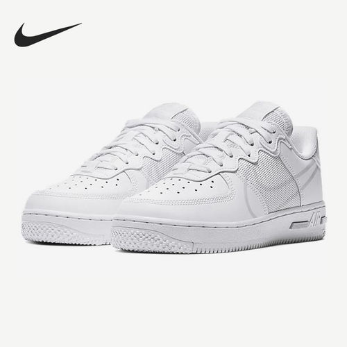 Nike耐克正品Air Force 1 React大童低帮运动休闲板鞋CT5117-101