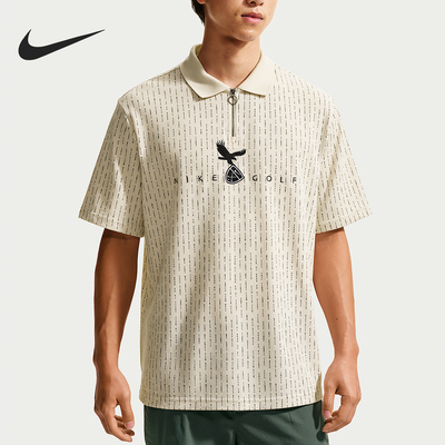 Nike/耐克官方正品男士休闲透气拉链高尔夫运动短袖T恤IO0706-104