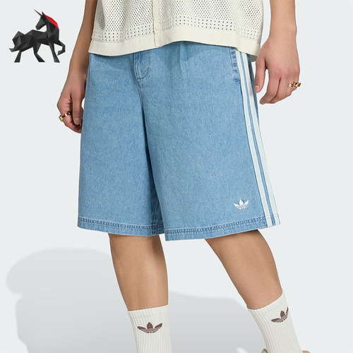 Adidas/阿迪达斯正品三叶草DENIMCHINOSHORTS新款短裤KX1192