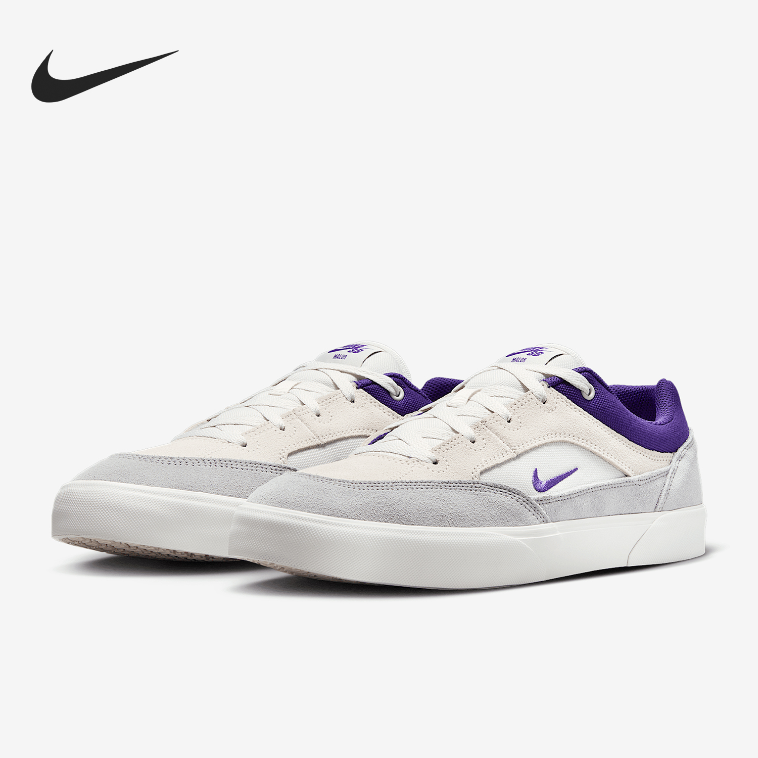 Nike/耐克正品SB Malor 男士复古系带滑板鞋薄底鞋FV6064-006