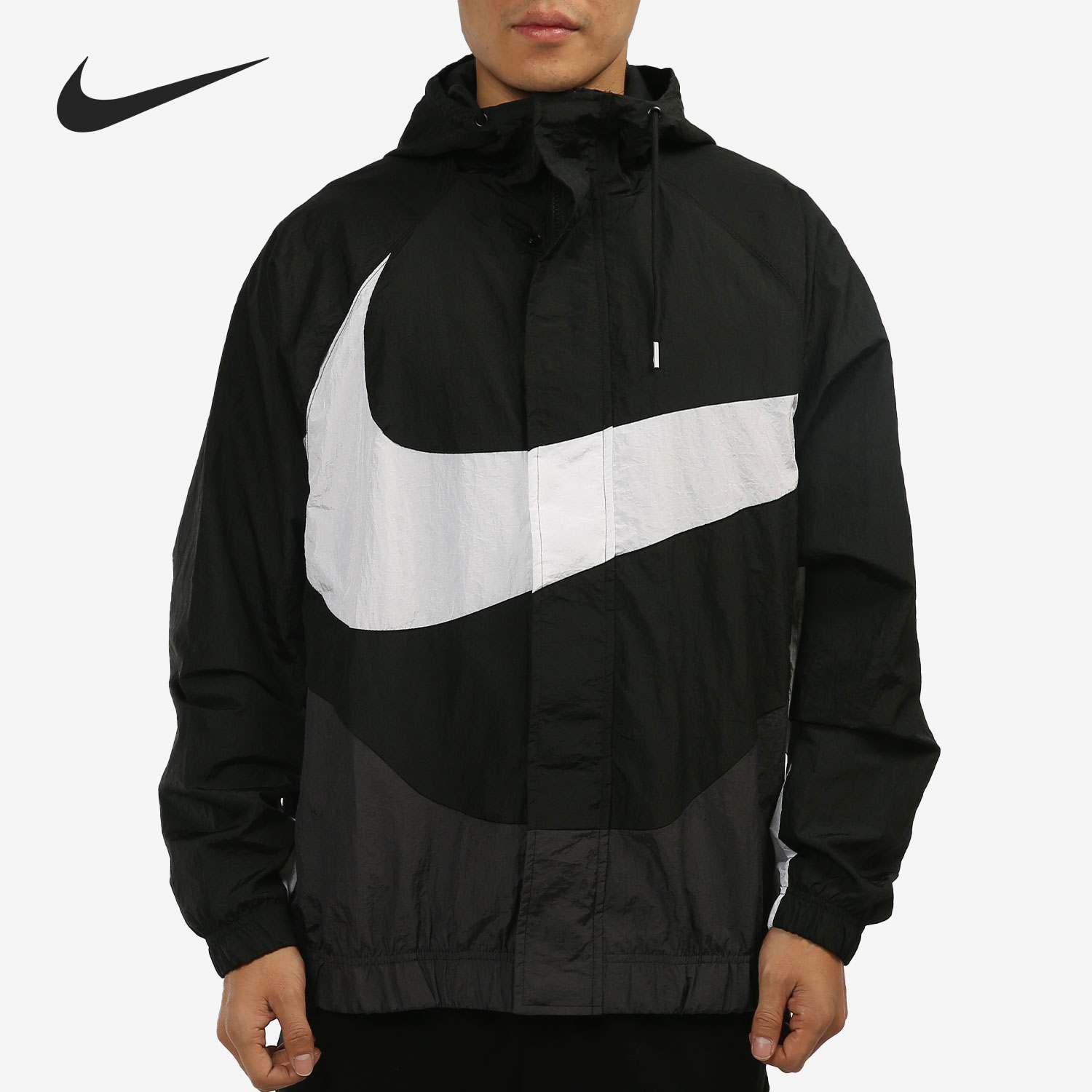 Nike/耐克官方正品男子连帽防风梭织宽松运动夹克外套 DD5968-010