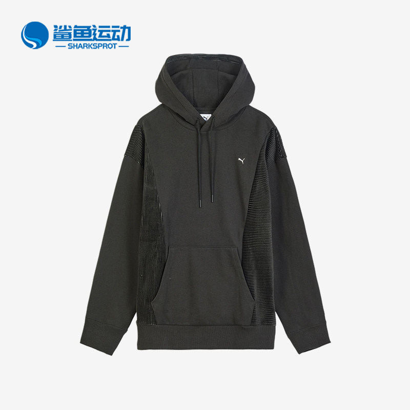 Puma/彪马正品PLUSHVILLE加绒保暖连帽宽松经典长袖卫衣633489-01