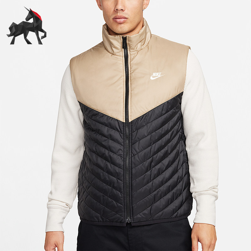 Nike/耐克正品Therma-FIT 男士运动拼接保暖立领棉马甲FB8202-010,运动服/休闲服装,棉马甲,淘宝优惠券,粉丝福利购,淘宝优惠卷