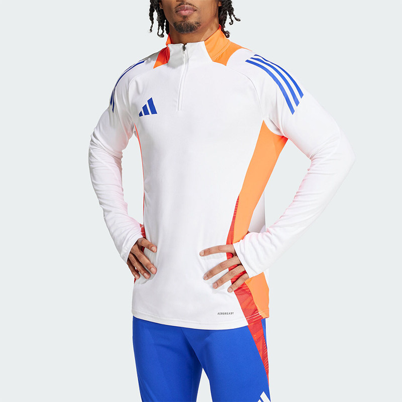 阿迪达斯男士训练半拉链套头衫