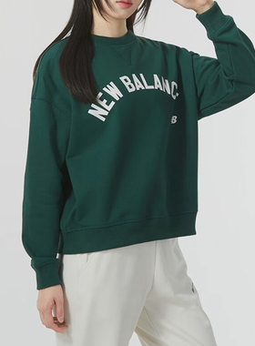 New Balance/NB正品2025新款女子运动休闲卫衣套头衫AWT41309-NWG