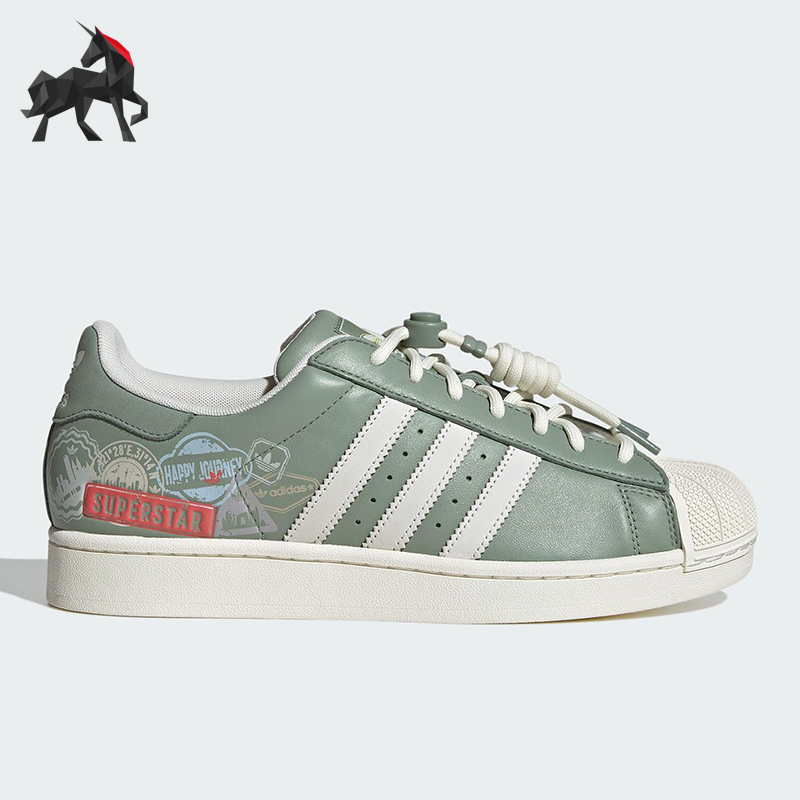 Adidas/阿迪达斯正品三叶草男女同款时尚潮流系带低帮板鞋JR1331
