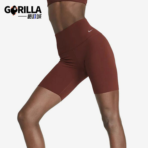 Nike/耐克正品女士运动休闲Logo标识高腰修身短裤DQ6003-231