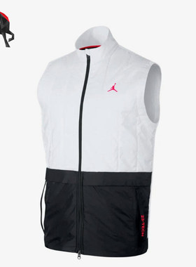 Nike/耐克正品Jordan 男士时尚运动拉链机织经典棉马甲AJ1057-100