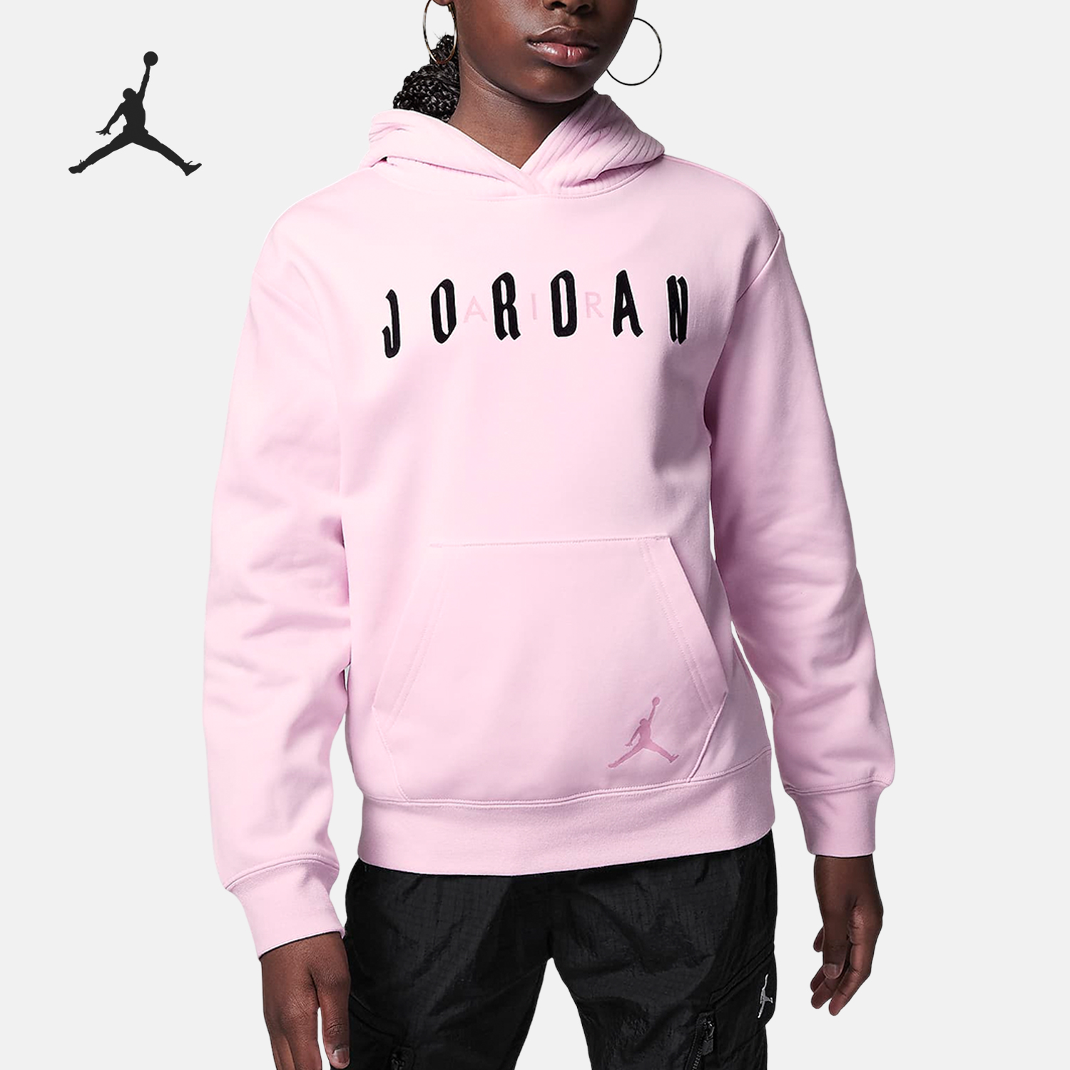 Nike/耐克正品Jordan新款大童时尚灯芯绒连帽运动卫衣FV5667