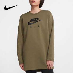 Nike/耐克女子加绒圆领休闲运动长款卫衣套头衫 BV5135