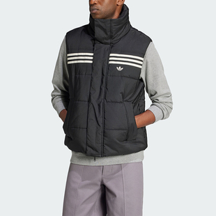 保暖立领运动棉马甲JN9555 三叶草男士 Adidas 阿迪达斯正品