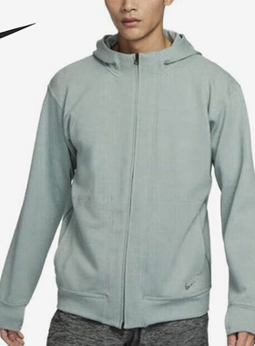Nike/耐克正品新款男绿色纯色休闲连帽拉链经典夹克DQ4877-330