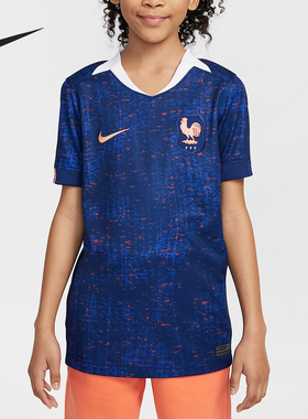 Nike/耐克正品Dri-FIT大童足球透气宽松运动短袖FZ9199-492