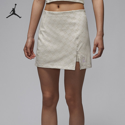 Nike/耐克正品JORDAN女士休闲高腰开衩针织裤裙HQ9229-104