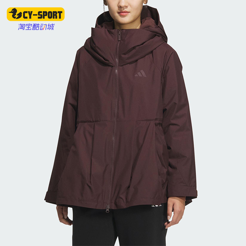 Adidas/阿迪达斯正品2025秋季款女士运动连帽耐穿印花外套KC0031