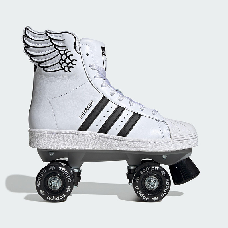 Adidas/阿迪达斯正品三叶草男女经典透气双排轮滑溜冰鞋JR8376