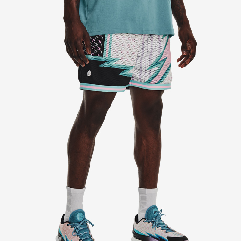 UA安德玛正品夏季新款男子个性印花宽松透气休闲运动短裤1377866