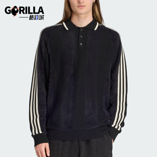 Adidas/阿迪达斯正品三叶草男士日常套头耐穿休闲POLO衫JX3835