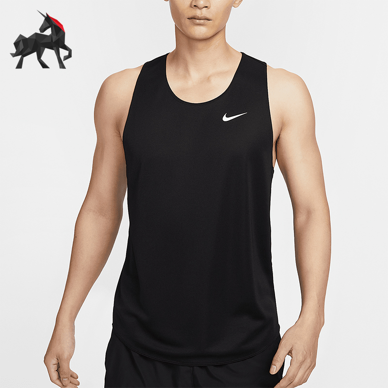 Nike/耐克正品DRI-FIT男士针织运动透气跑步背心IB8747-010