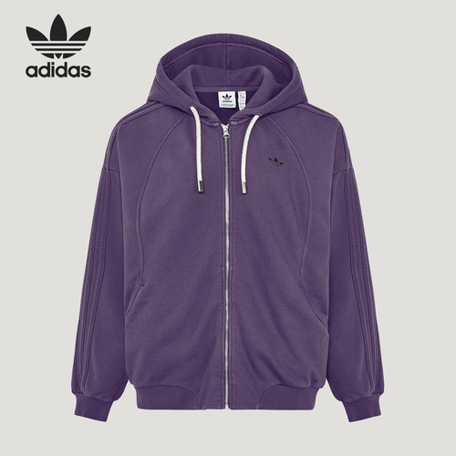 Adidas/阿迪达斯正品三叶草女士经典连帽经典时尚夹克外套KT6378