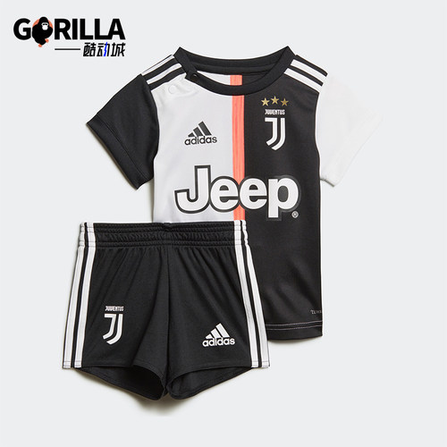 Adidas/阿迪达斯正品夏季婴童圆领时尚透气足球运动套装DW5465