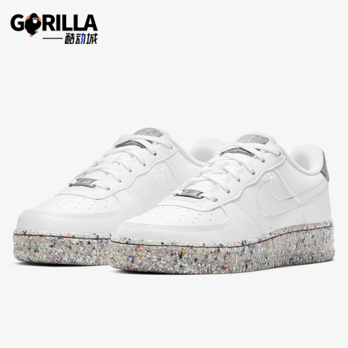 Nike/耐克正品AIR FORCE 1 GS女子大童低帮防滑板鞋DB2813-100