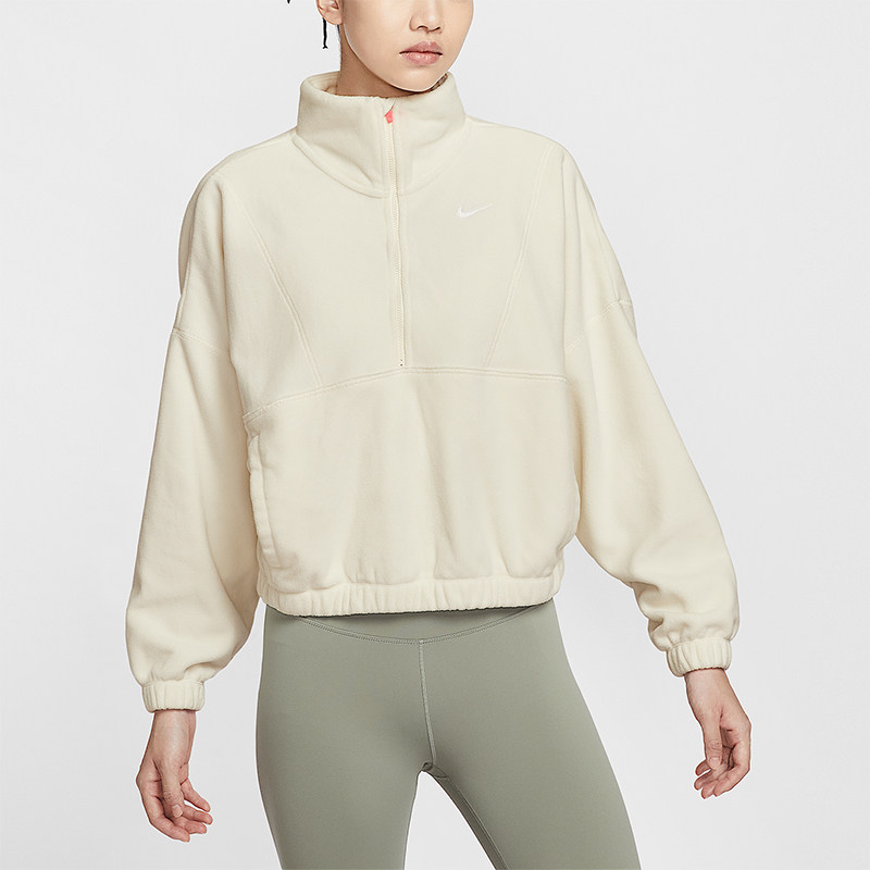 Nike/耐克正品One Therma-FIT女士运动半拉链宽松卫衣IO0254-047