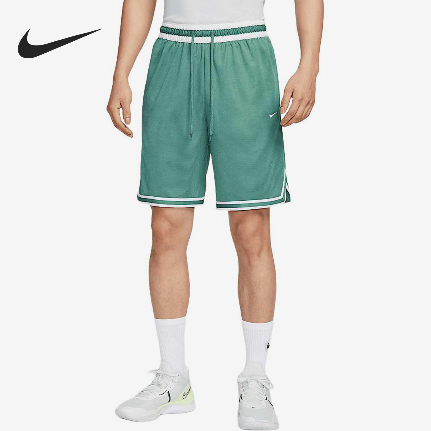 Nike/耐克官方正品新款男绿白色球类运动轻盈篮球短裤DH7161-361