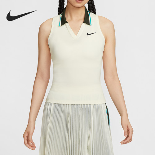 Nike/耐克正品Dri-FIT女士网球运动透气修身背心FZ6753-110