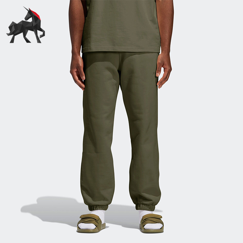 阿迪达斯男女刺绣运动长裤