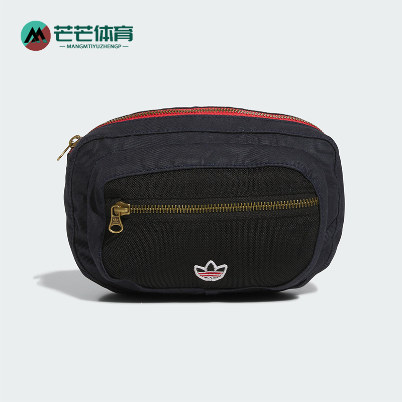 Adidas/阿迪达斯正品三叶草男女时尚经典刺绣logo运动腰包JM6964