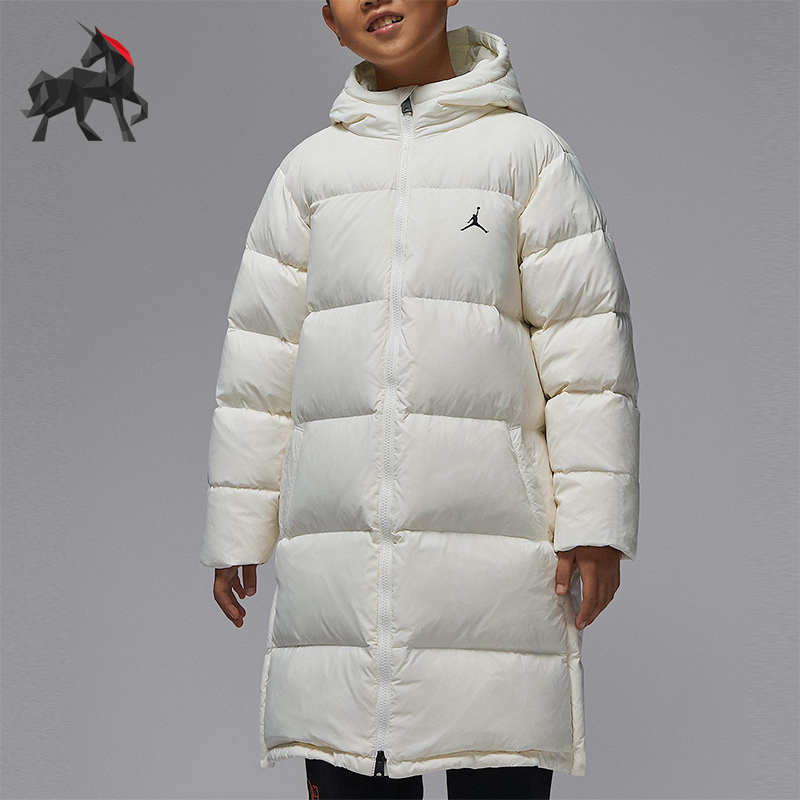Nike/耐克正品Jordan Flight大童连帽保暖中长款羽绒服IQ9982-133