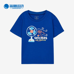 新款 Skechers 夏季 男女兒童運動短袖 斯凱奇正品 T恤L222B011