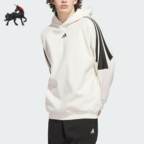 Adidas/阿迪达斯正品2025秋季款男女日常运动连帽套头卫衣JZ7930