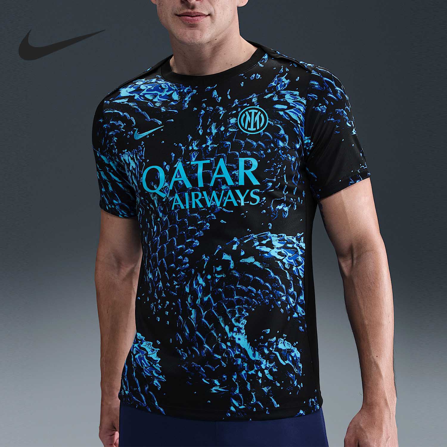 Nike/耐克正品Dri-FIT男士时尚足球透气运动短袖HJ7145-448
