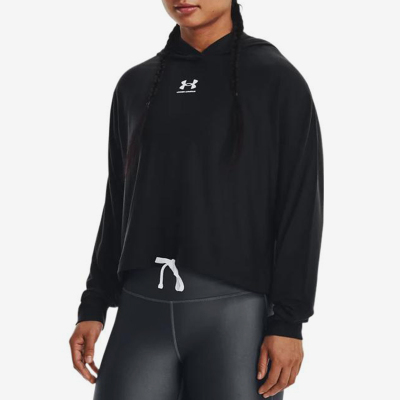 UA/安德玛正品Rival Terry Oversized HD女士连帽卫衣1376992-001