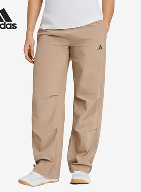 Adidas/阿迪达斯正品新款女卡其色松紧适中纯色休闲裤KS8562