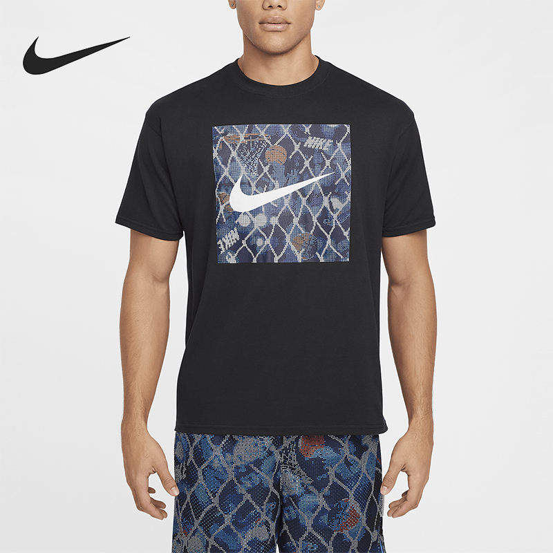 Nike/耐克正品Max90男士套头印花针织透气休闲运动短袖HF6185-010