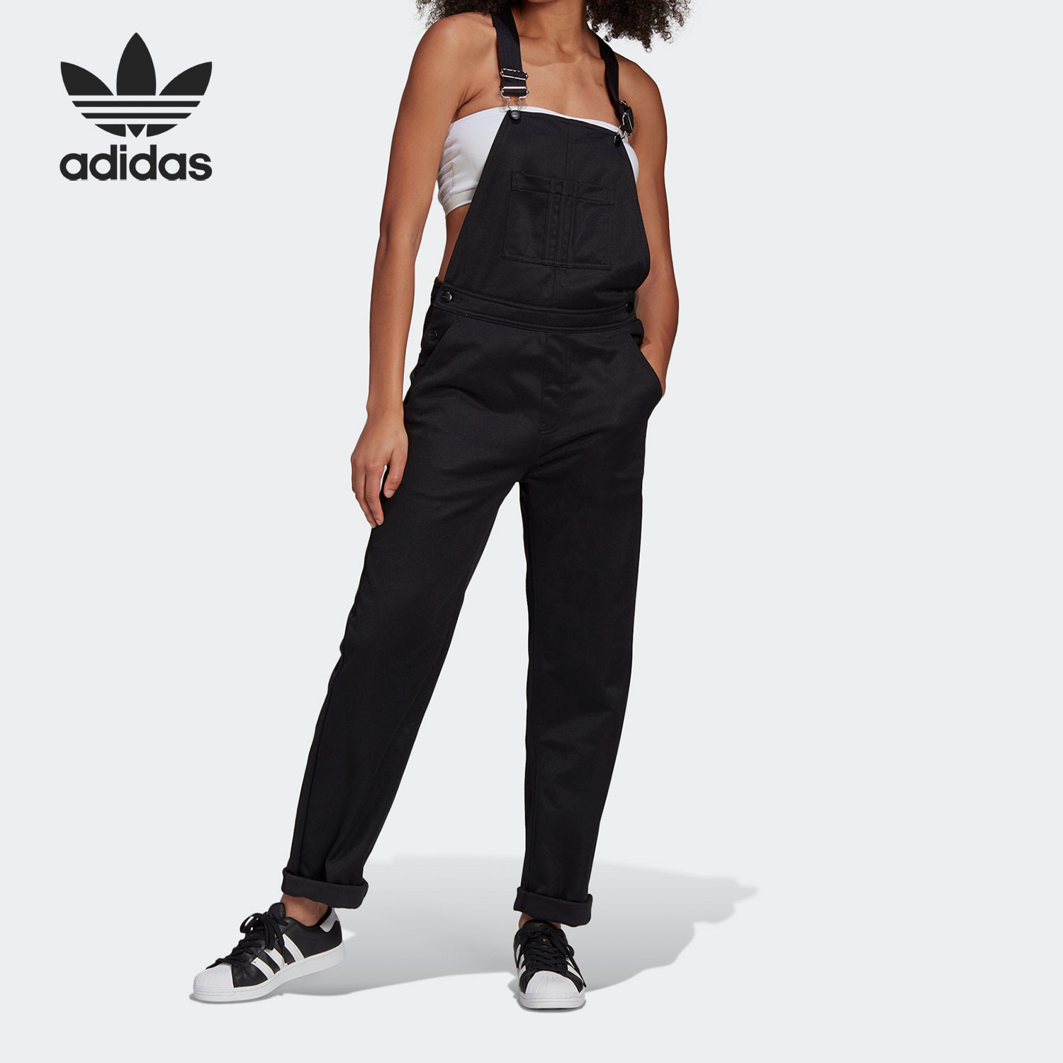 Adidas/阿迪达斯正品三叶草 DUNGAREE 女子休闲运动长裤 GN4261