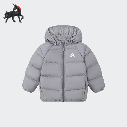 阿迪达斯婴童连帽休闲棉服外套